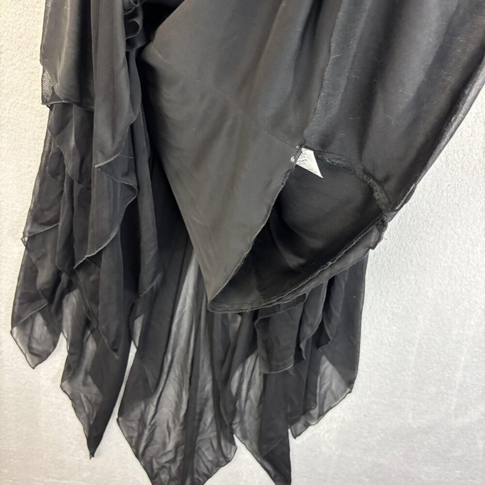 Vintage Y2K City Triangles Hanky Hem Fairy Dress Juniors Medium Whimsigoth Goth‎ - Picture 9 of 12